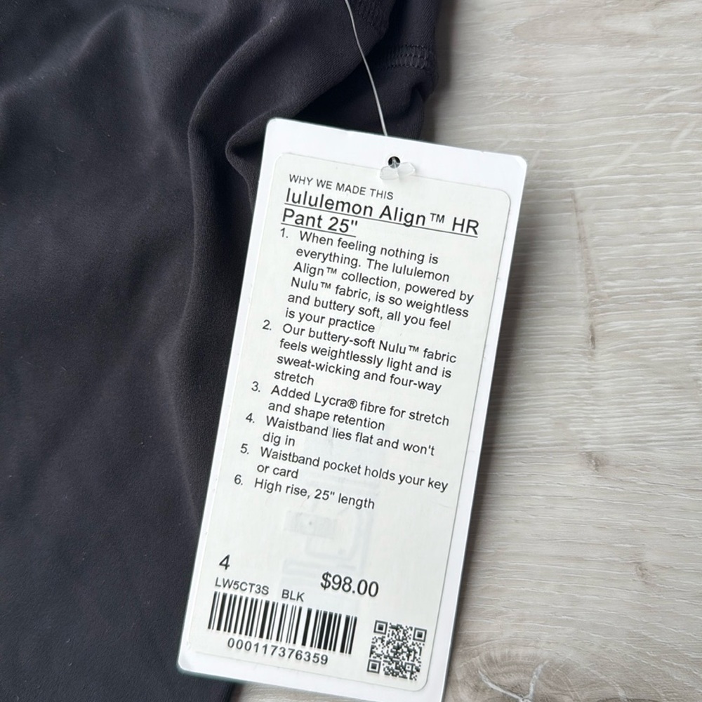 Lululemon Align Pant 25" HR Black Multiple Sizes NWT - Picture 6 of 7